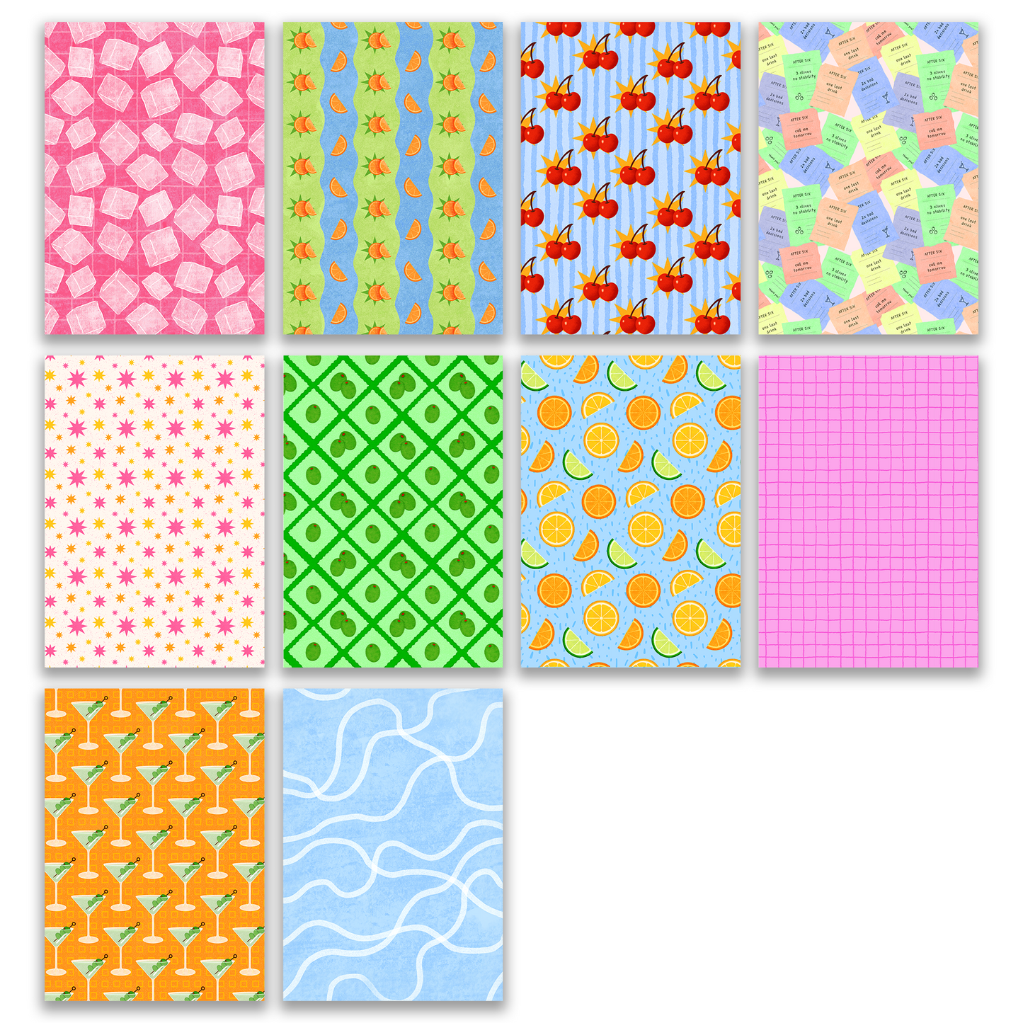 Summer side effects journal papier set