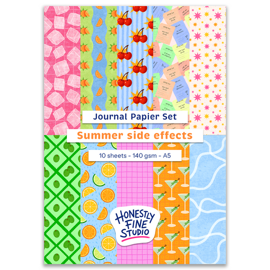 Summer side effects journal papier set