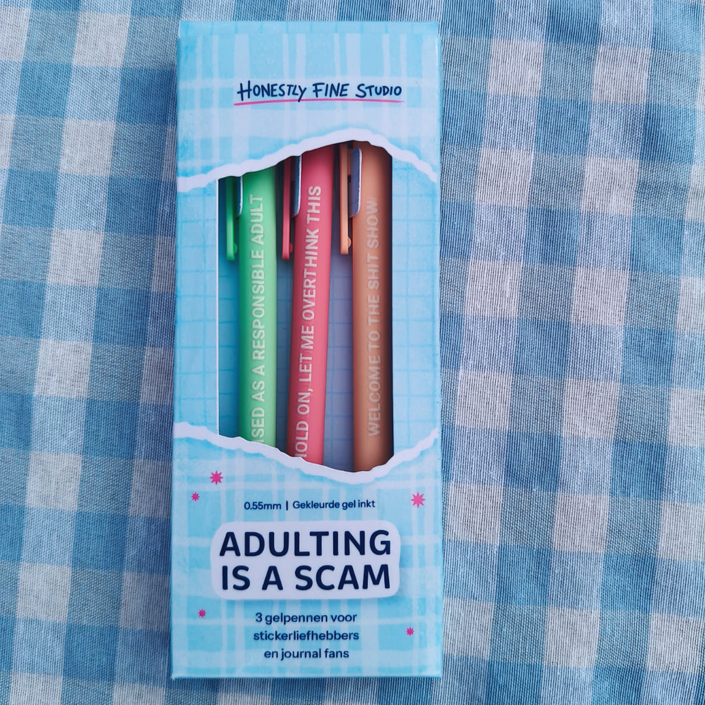 Adulting is a scam gelpennen set