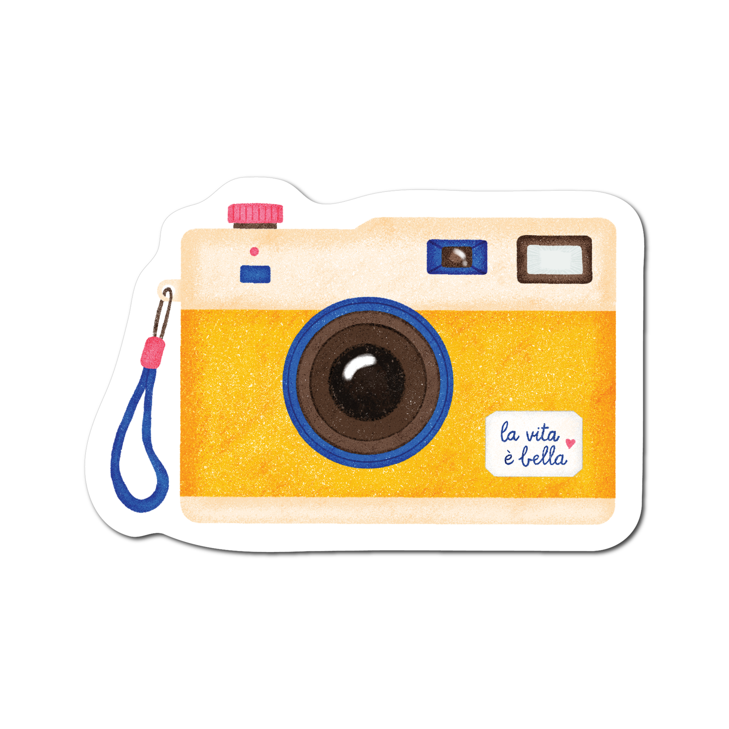 La vita e bella camera vinyl sticker