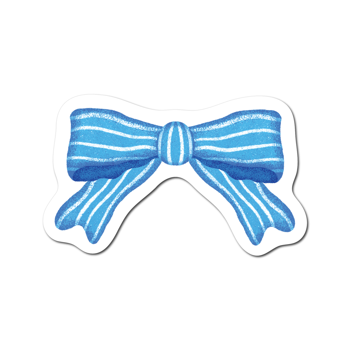 Blauwe strik vinyl sticker